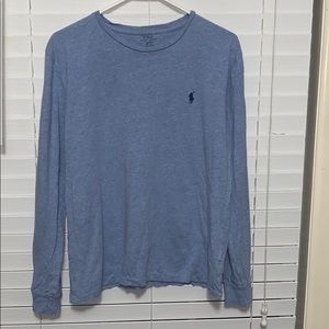 Light blue long sleeve crew neck